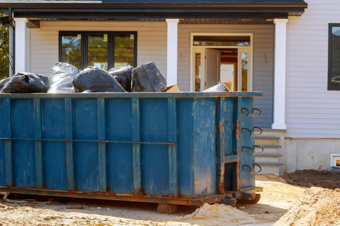 Pathfinder Waste roll-off dumpster ready for delivery